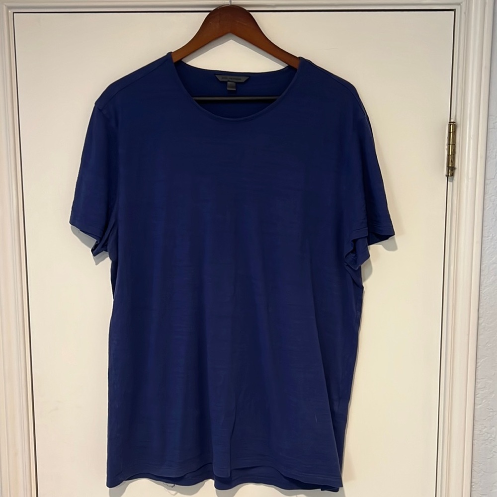 John Varvatos collection Pima cotton crewneck t XL - blue